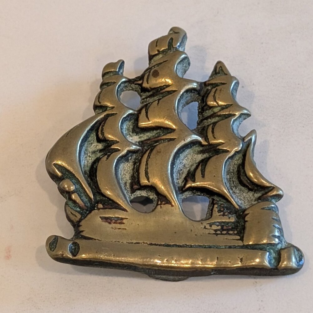 Brass Sail Ship Nautical Door Knocker